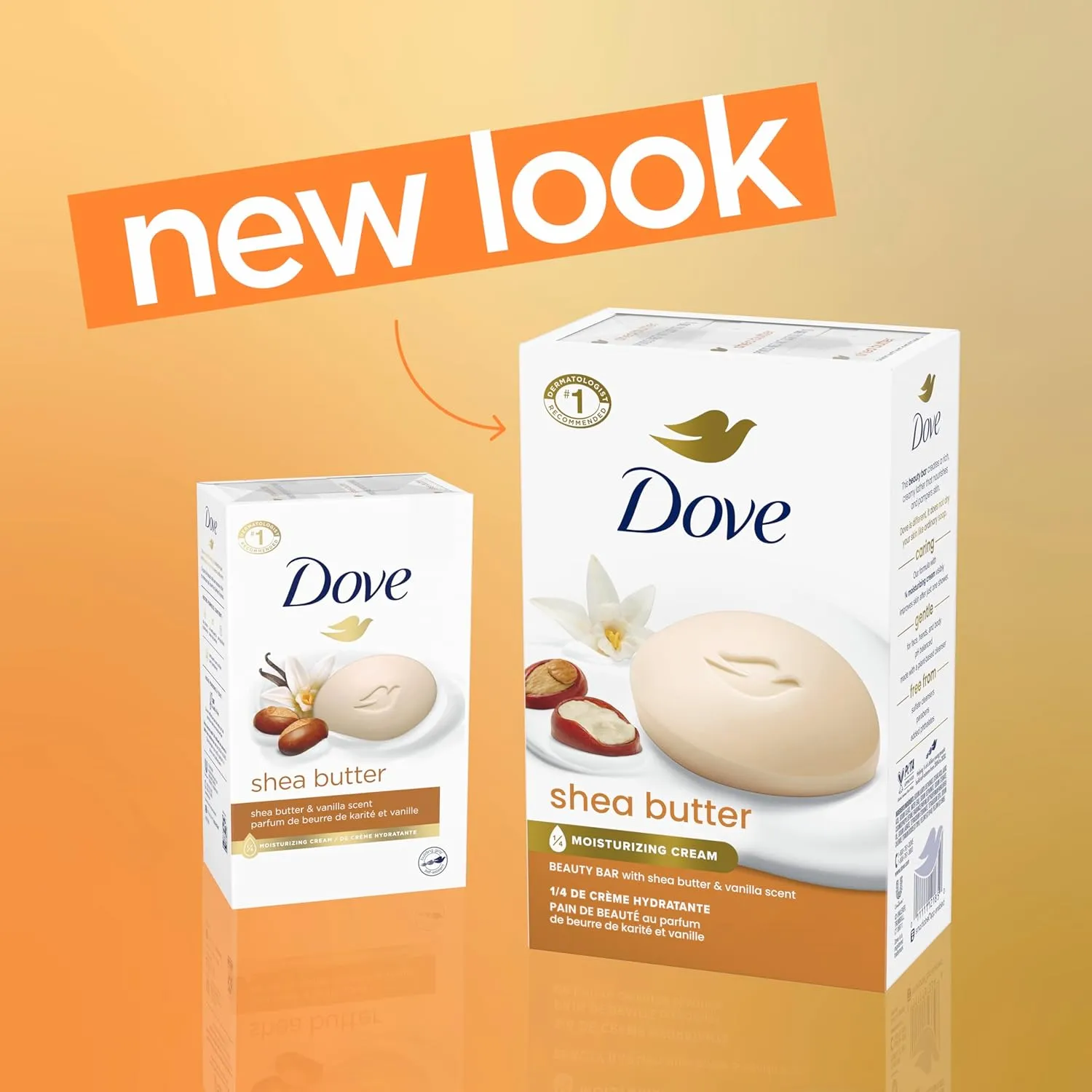 Dove Beauty Bar Soap Shea Butter, 8 Count