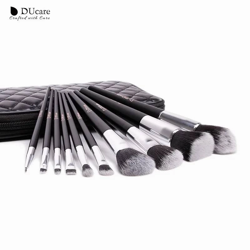 DUcare 10 pcs makeup brushes and bag