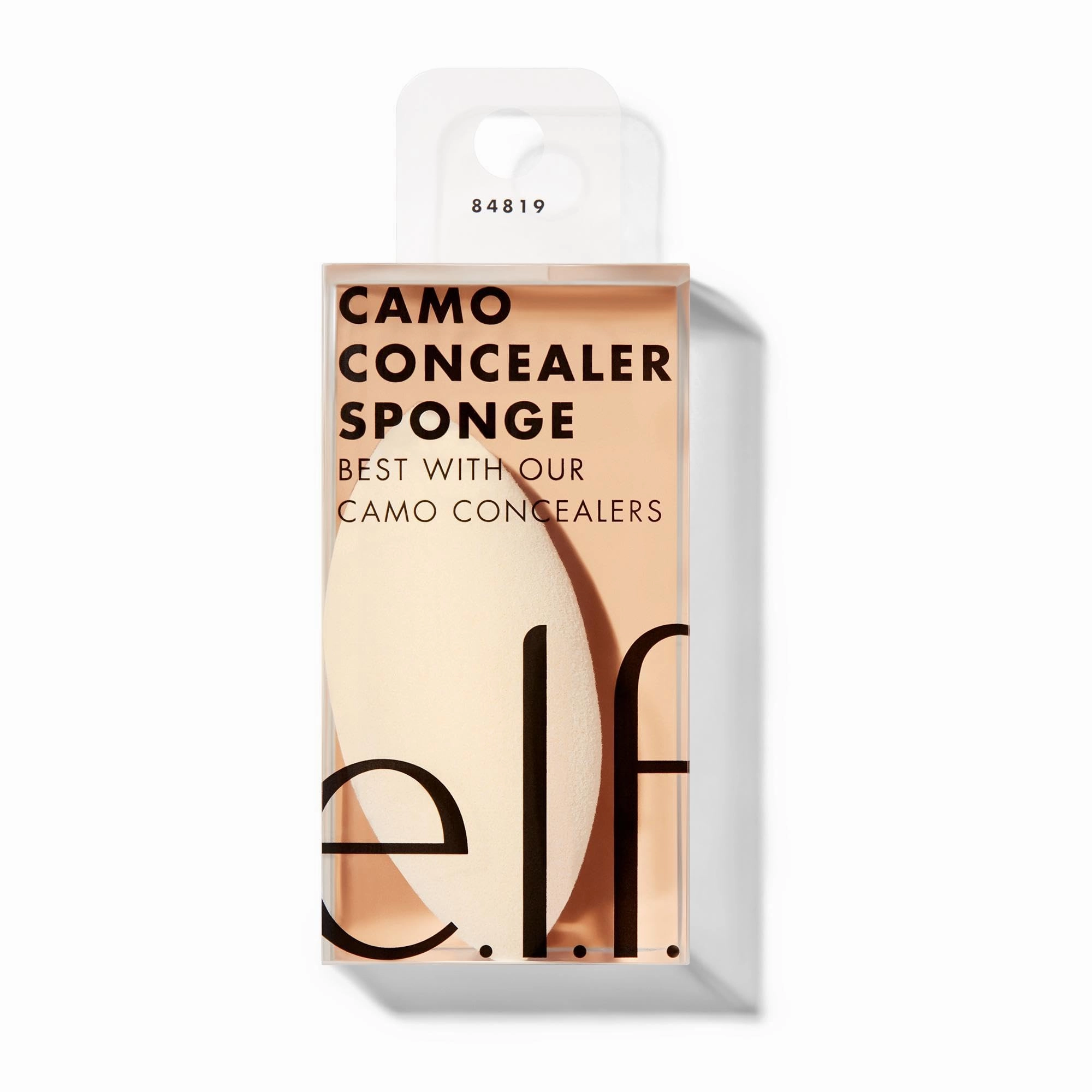 e.l.f. Cosmetics Camo Concealer Sponge, Makeup Sponge With Latex Free Foam & Dual-Pointed Ends For Blending, Vegan & Cruelty-Free, Flesh, 1 Count