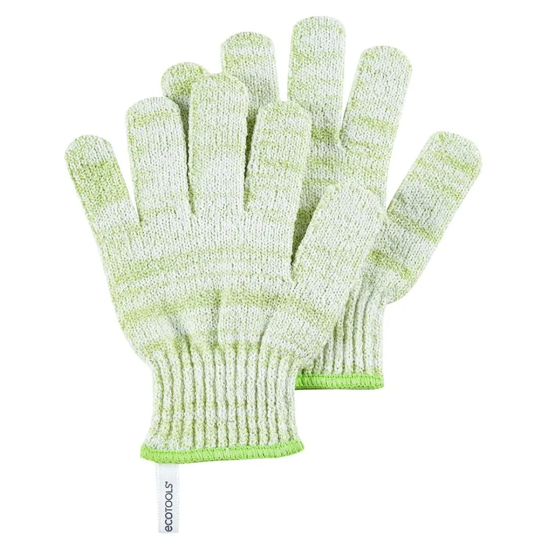 EcoTools Bath   Shower Gloves 6 Pack, Exfoliating Gloves Remove Dead Skin & Cleanse The Whole Body, Bath Gloves To Scrub & Hydrate, Self-Tanner Application Prep, Cruelty Free, (12 Gloves Total)