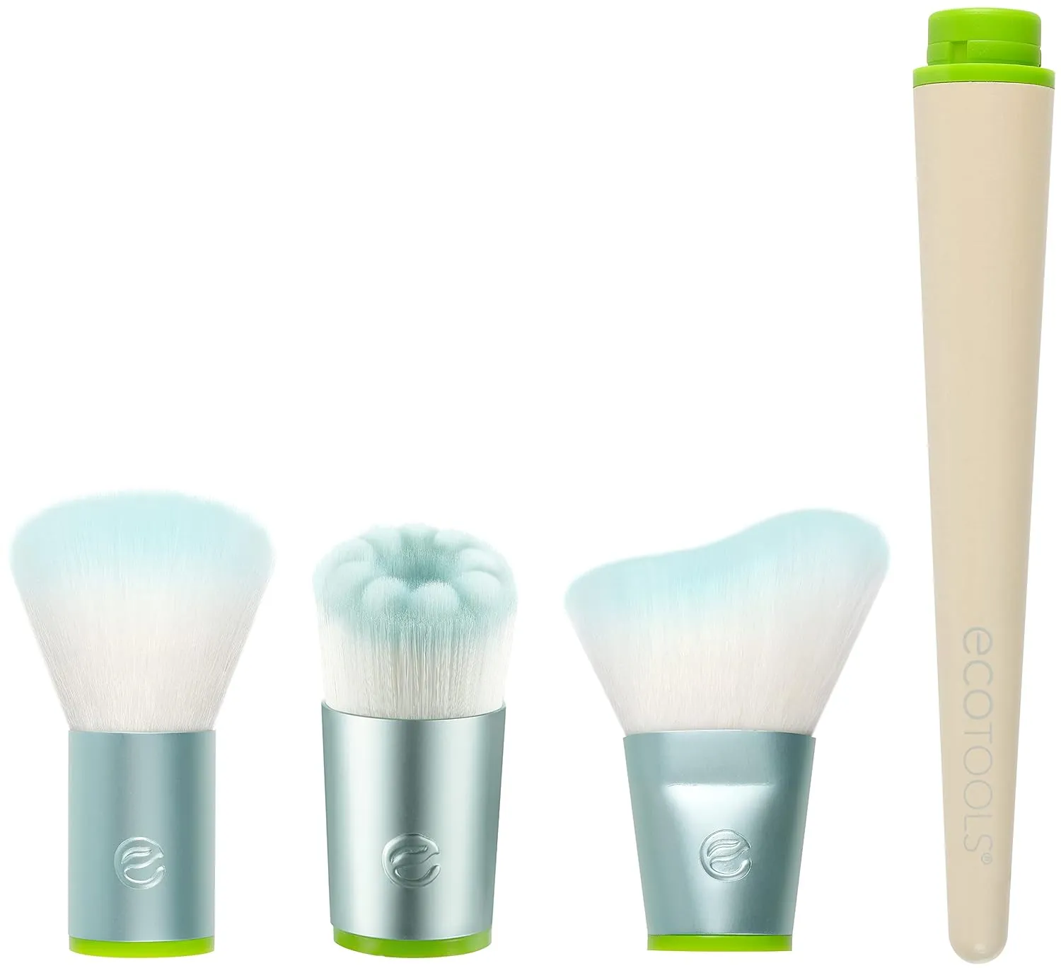 EcoTools Limited Edition Blush and Glow Interchangeable Makeup and Skincare Brush Set, Travel Friendly Makeup Brushes, 5 Piece Valentine’s Day Gift Set For Wife, Spouse, Girlfriend, or Daughter