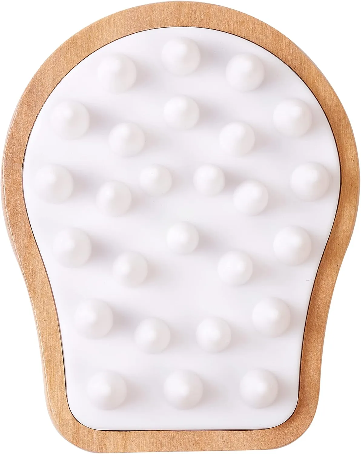 EcoTools Stimulation Scalp Massager, in Shower Brush, Removes Buildup, Soft, Silicone Bristles, & Wood Handle, Gently Massage Scalp, for All Hair Types, Eco Friendly & Cruelty-Free, 1 Count