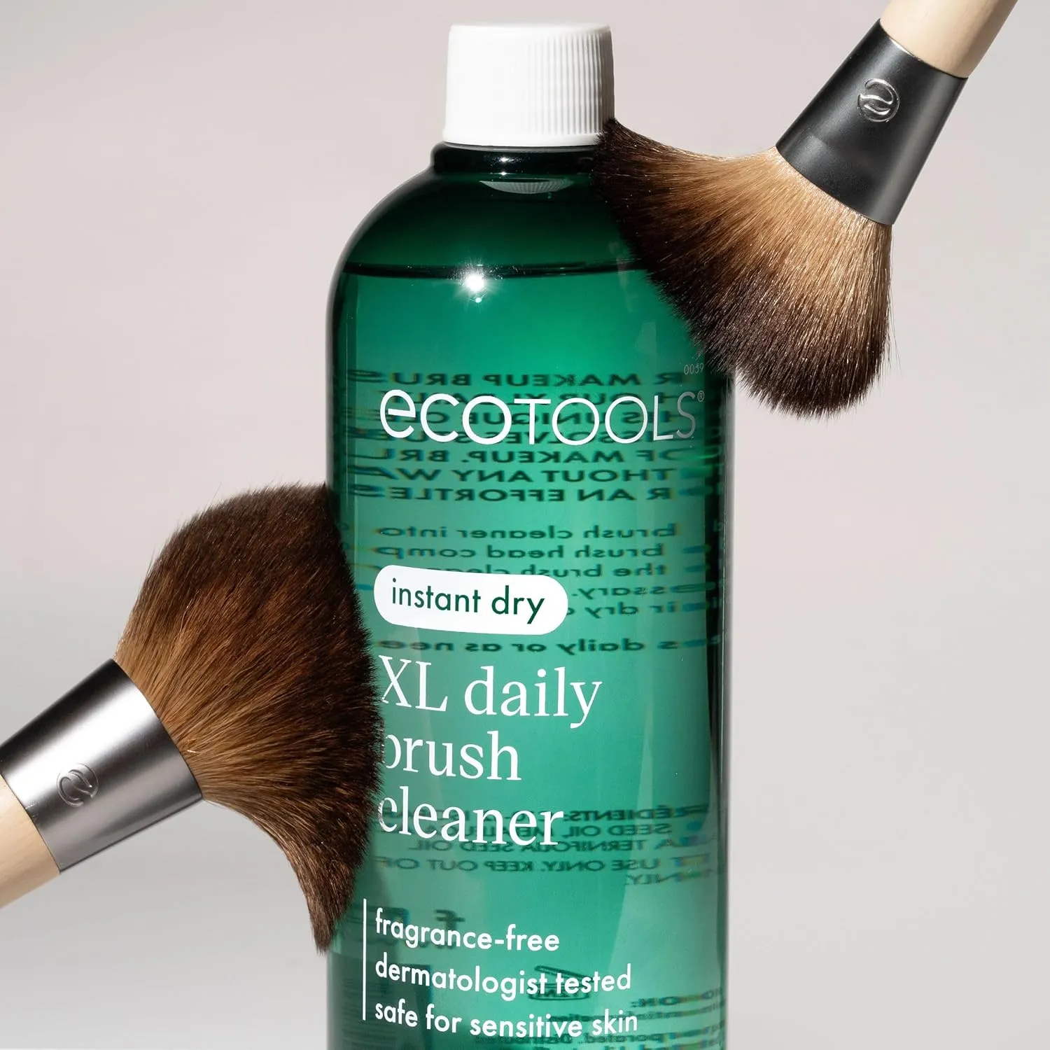 EcoTools XL Daily Brush Cleaner, Makeup Brush Spray Refill, Quick Dry Cleaning Solution For Beauty Tools, Fragrance Free, Extra Large Size, Cruelty-Free & Vegan, 16 fl oz./473 ml. Bottle