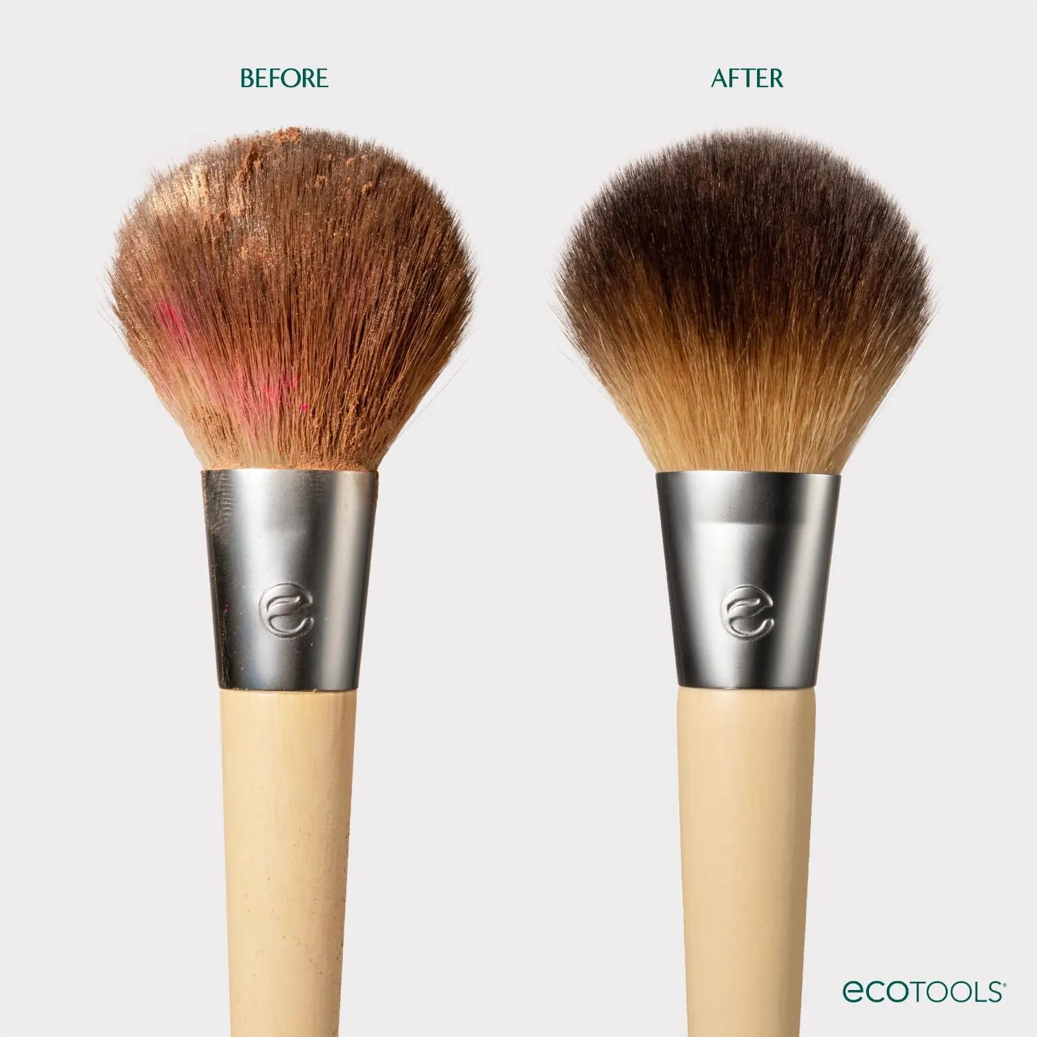 EcoTools XL Makeup Brush   Sponge Shampoo, Removes Makeup, Dirt, & Impurities From Makeup Brushes & Makeup Blending Sponges, Fragrance-Free, Vegan, & Cruelty-Free 16 fl. oz./473 ml, 1 Count, Clear