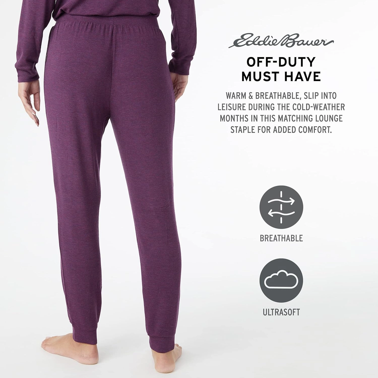 Eddie Bauer Lounge Sets for Women - Cozy Long Sleeve Shirt and Joggers Lounge Wear Sets for Women - Soft Jogger Lounge Sets