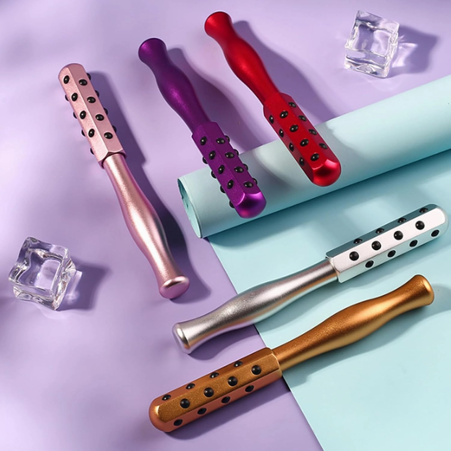 Elarique Glow Sculpting - Beauty Roller, Uplift Facial Massaging Beauty Tool, Elarique Face Roller, Facelift Pro Rollers, Facelift Pro Roller, Massage Face Tool, for Skincare (Gold Silver)