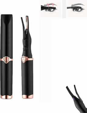 Electric Eyelash Curler for Instant Glam, Heated Eyelash Curler for Women-Black