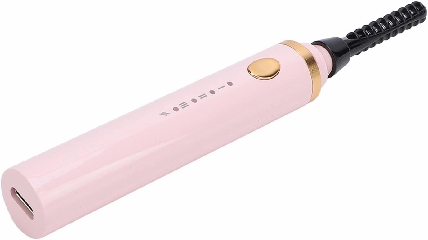 Electric Eyelash Curler Smart Temperature Controlled Long Lasting Mini Lash Curler (Pink)