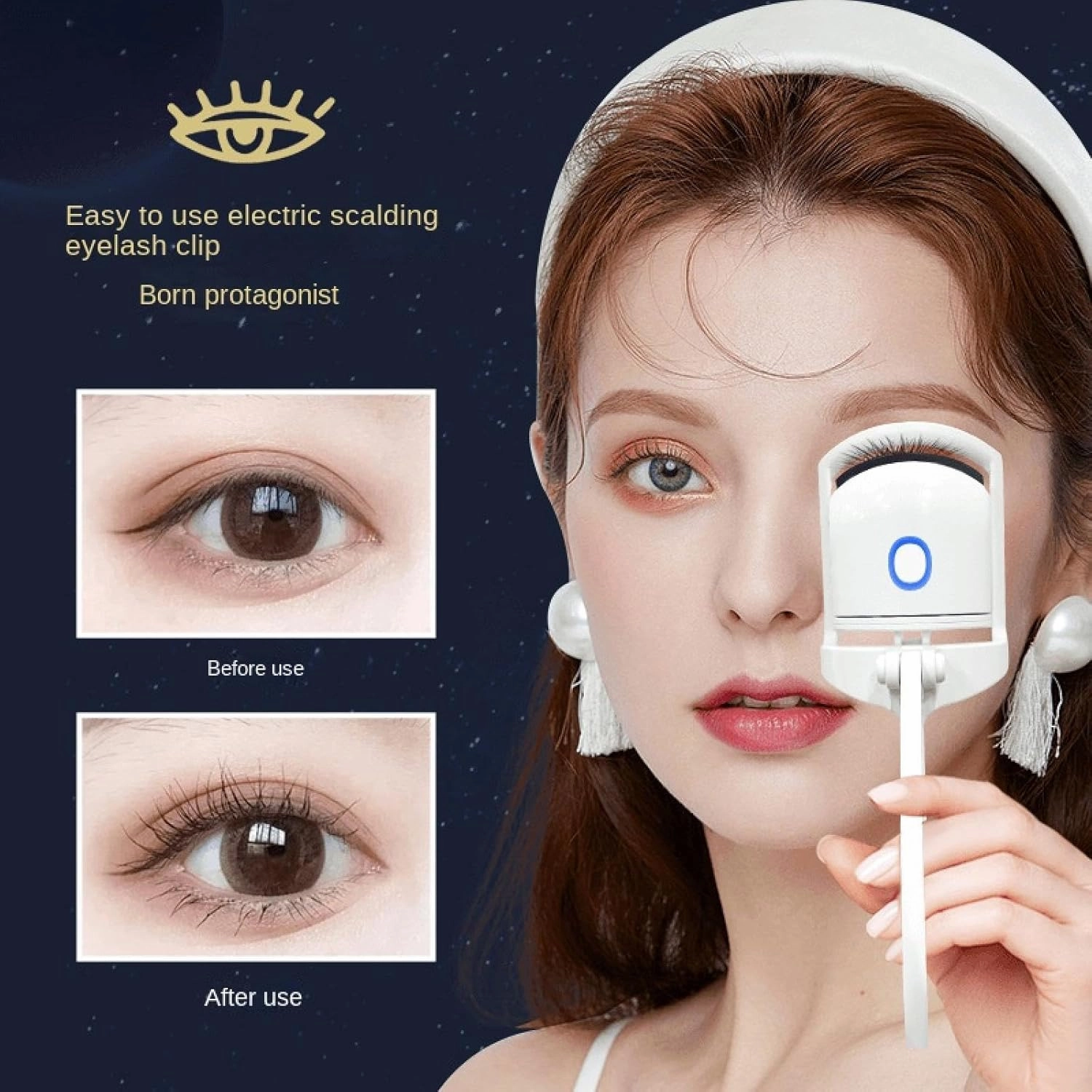 Electric Eyelash Curler, USB Charging and Heating Electric Perm Portable Eyelash Curler, Multi Color Mini Eyelash Curling Tool Green