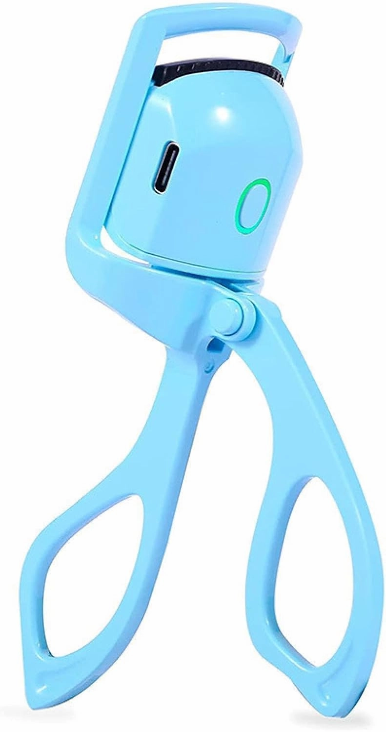 Electric Heated Eyelash Curler, USB Rechargeable Portable Tool, Mini Electric perm Effect, Long-Lasting curl Pink