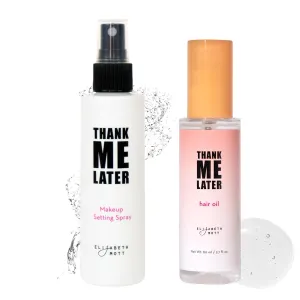 Elizabeth Mott - Thank Me Later Makeup Setting Spray 3.21oz and Thank Me Later Hair Oil 80ml (2-Pack Bundle)