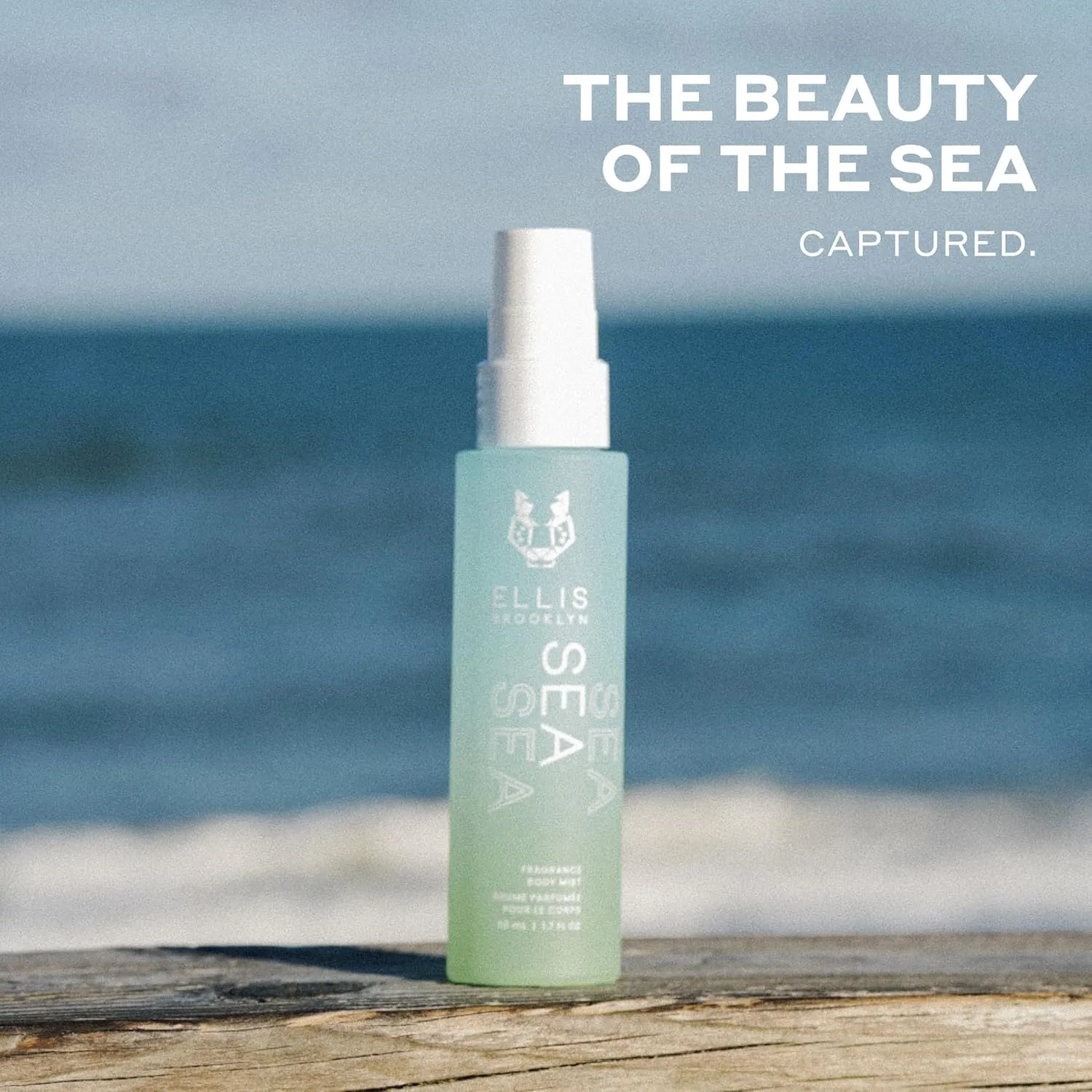 Ellis Brooklyn SEA Hair And Body Fragrance Mist - Aquatic Citrus Perfume with Lemon Sfuma, Pineapple Leaves, & Tonka Bean, Vegan Perfume Mist, Made In The USA, 50ml 1.7 Fl Oz