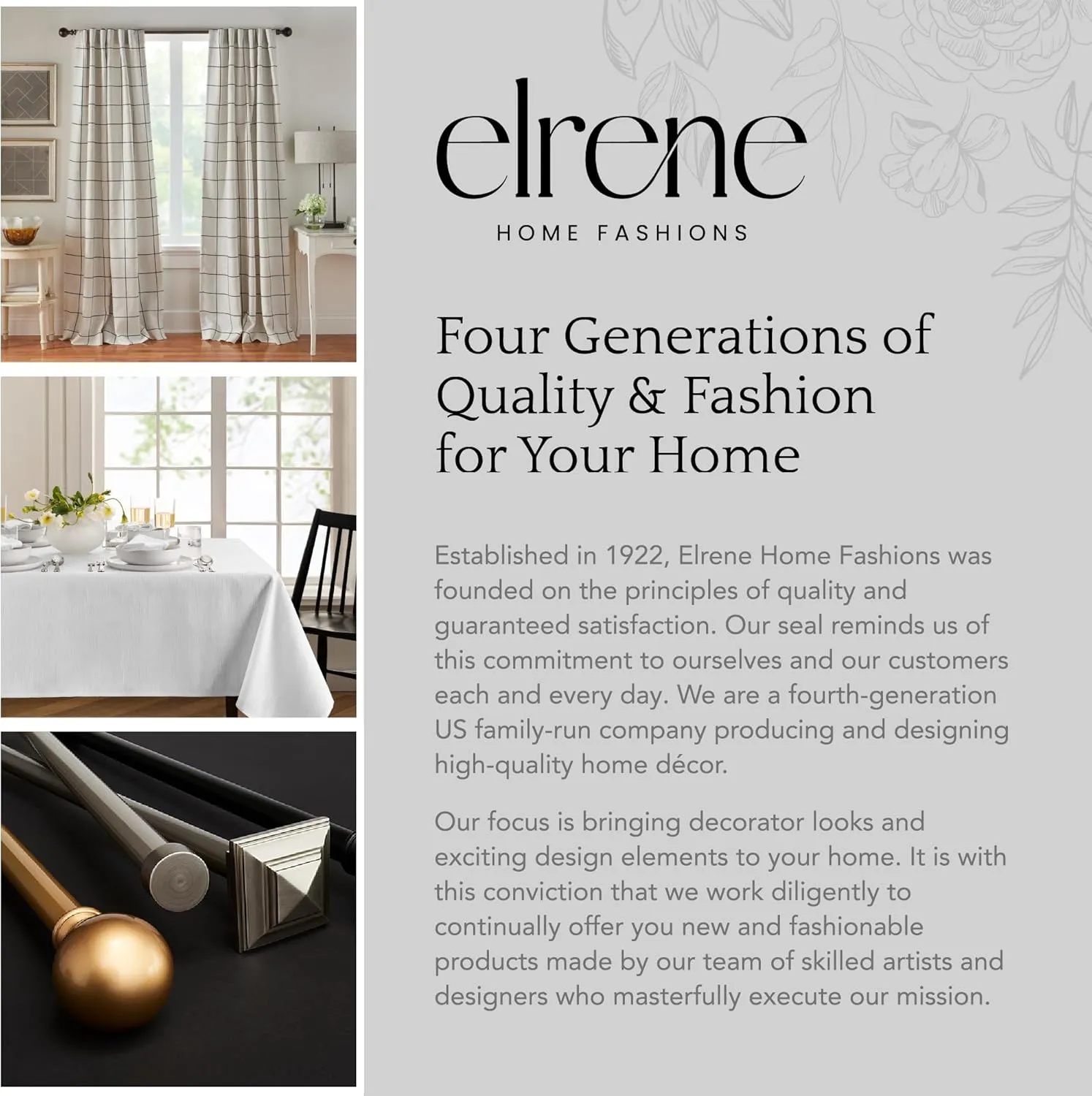 Elrene Home Fashions Continental Solid Texture Water, Stain & Wrinkle Resistant Tablecloth, 60"X120" Rectangle, Ivory
