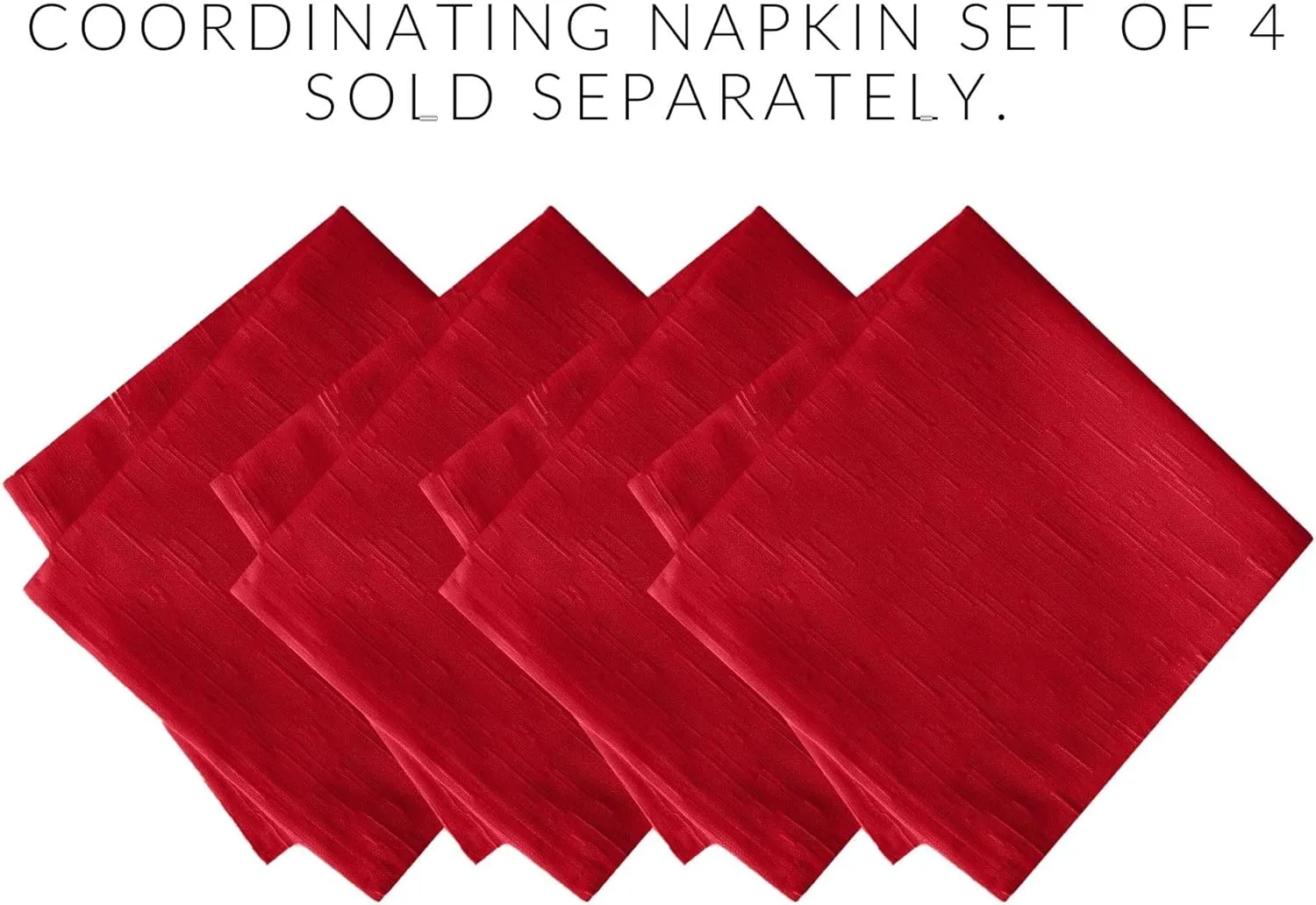 Elrene Home Fashions Continental Solid Texture Water, Stain & Wrinkle Resistant Tablecloth, 60"X120" Rectangle, Red