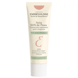 Embryolisse SOS Corrective Cream, Anti-Redness Face Moisturizer and Color-Correcting Makeup Primer with Hyaluronic Acid. Vegan, 1.01 fl. oz.