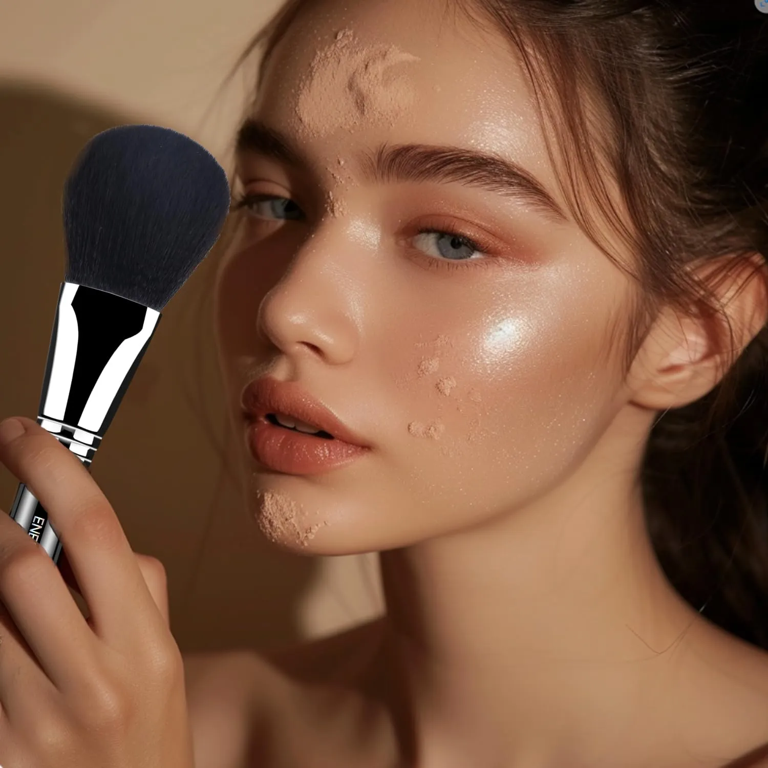 ENERGY Makeup Brush Set 7PCS Premium Synthetic Foundation Powder Bronzer Blush Contour Highlighter Eye Shadows Concealer Eyebrow Blending Makeup Brushes with Travel Case