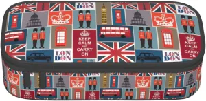 England Symbols Print Multifunctional Pencil Case Stationery Storage Bag Supplies Cosmetic Items Adults