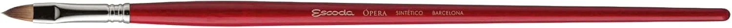 Escoda Opera Series 3060 Artist Oil and Acrylic Paint Brush, Synthetic Takatsu Filament, Filbert, Size 24