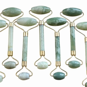 Essentials Facial & Body Massage Roller (Jade/Gold)