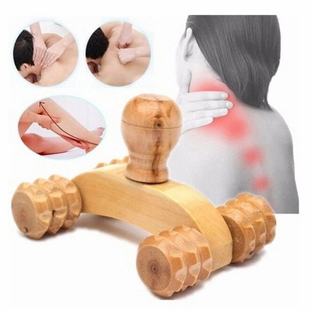 Essentials Facial & Body Massage Roller (Jade/Gold)