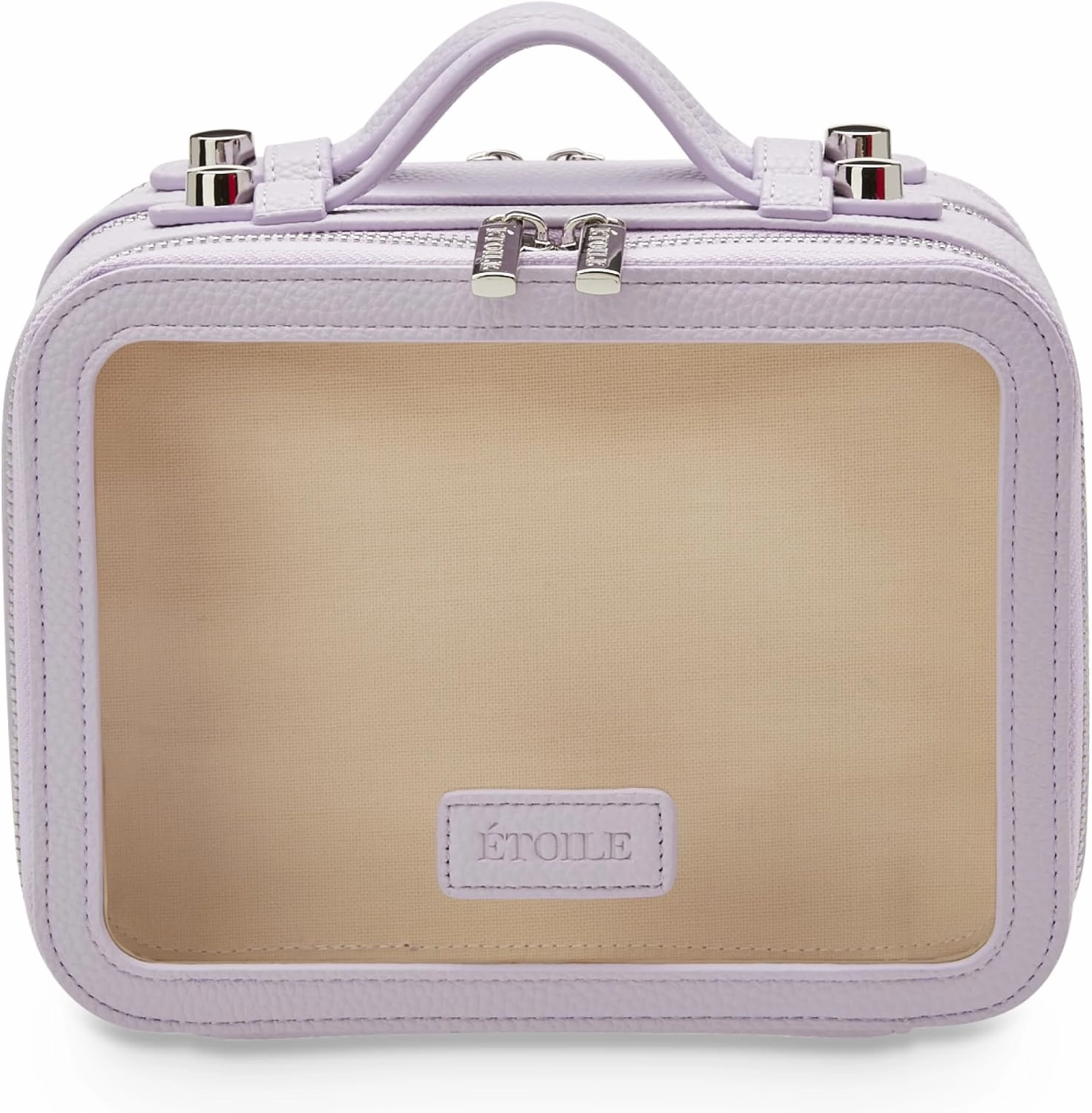 ETOILE - Small Twin Cosmetic Case Lilac - Dual Compartment Cosmetic Beauty Organizer & Toiletry Case