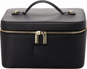 ETOILE - Vanity Case Black - Stylish Travel Makeup Bag Organizer with Dividers