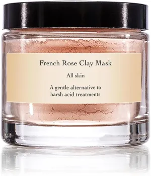 evanhealy French Rose Clay Mask | Gentle Facial Exfoliator for Sensitive Skin Face Mask | Exfoliating Pore Minimizer Balancing Pink Clay Mask | Cleansing Rhassoul Clay