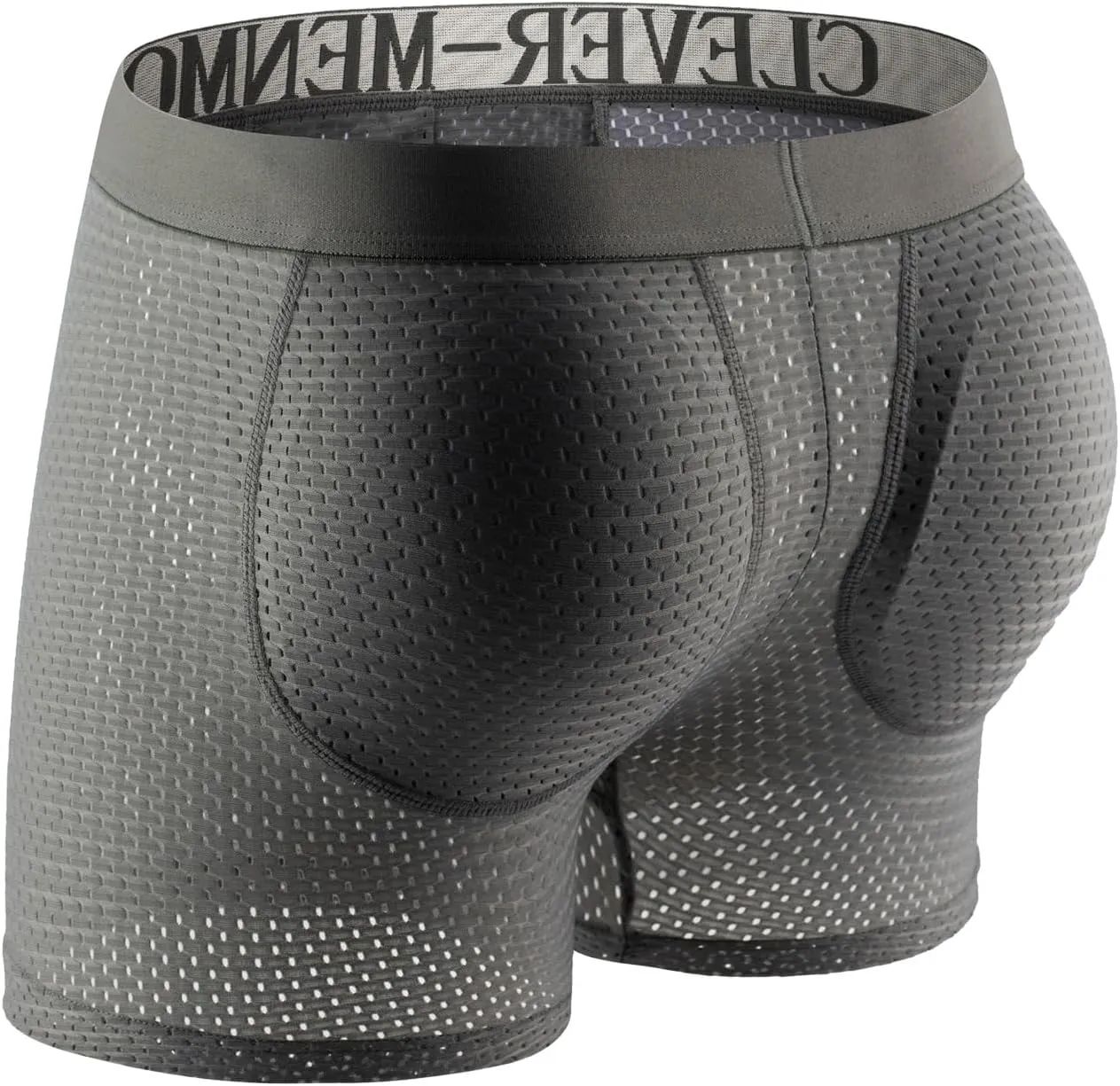 Evankin Mens Butt Padded Boxer Briefs Breathable Mesh Underwear Butt Enhancer Underpants with Hip Pad