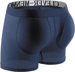 Evankin Mens Butt Padded Boxer Briefs Breathable Mesh Underwear Butt Enhancer Underpants with Hip Pad