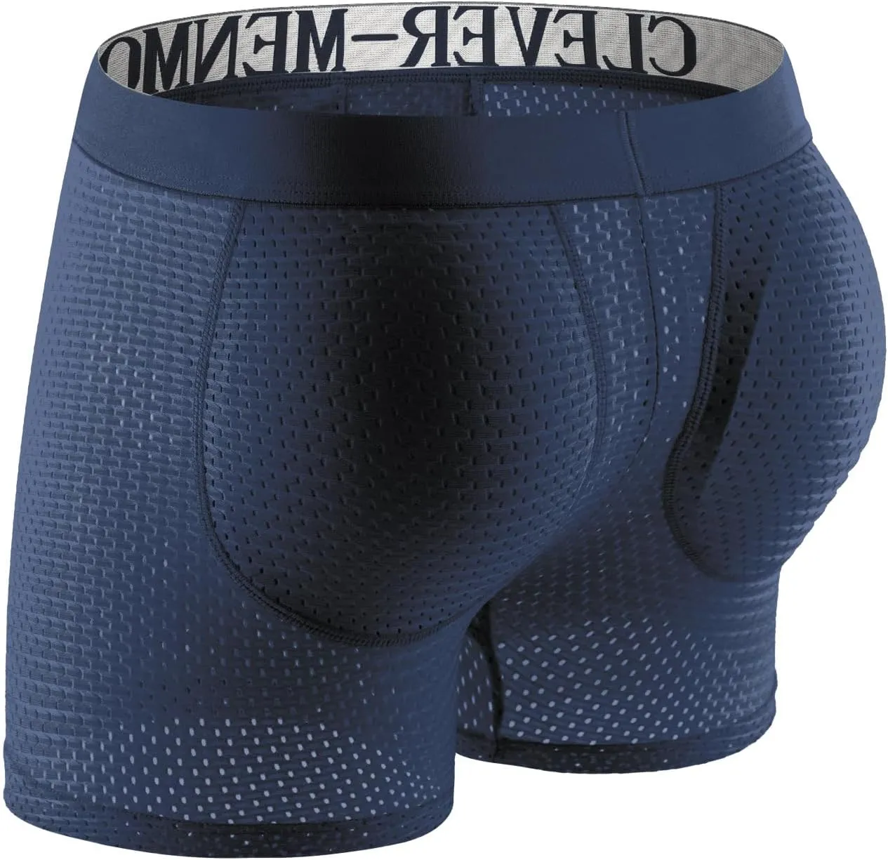 Evankin Mens Butt Padded Boxer Briefs Breathable Mesh Underwear Butt Enhancer Underpants with Hip Pad