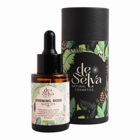 Evening Rose Glow Oil – Hydrating Face Oil with Squalane, Rosehip & Marula Oil | Lightweight & Nourishing for All Skin Types | Floral Rose Scent | 1 fl oz