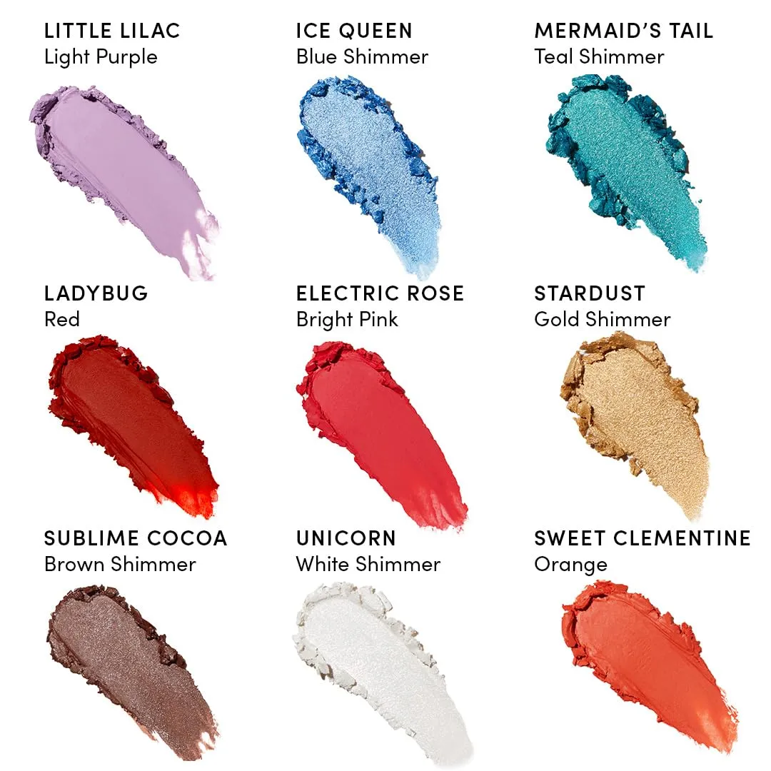 Evereden Kids Fantasy Face Crayon Trio: Non-Toxic Multi-Purpose Face, Eye, & Lip Crayon - Creamy Clean Makeup for Kids - Vegan & Safe for Sensitive Skin