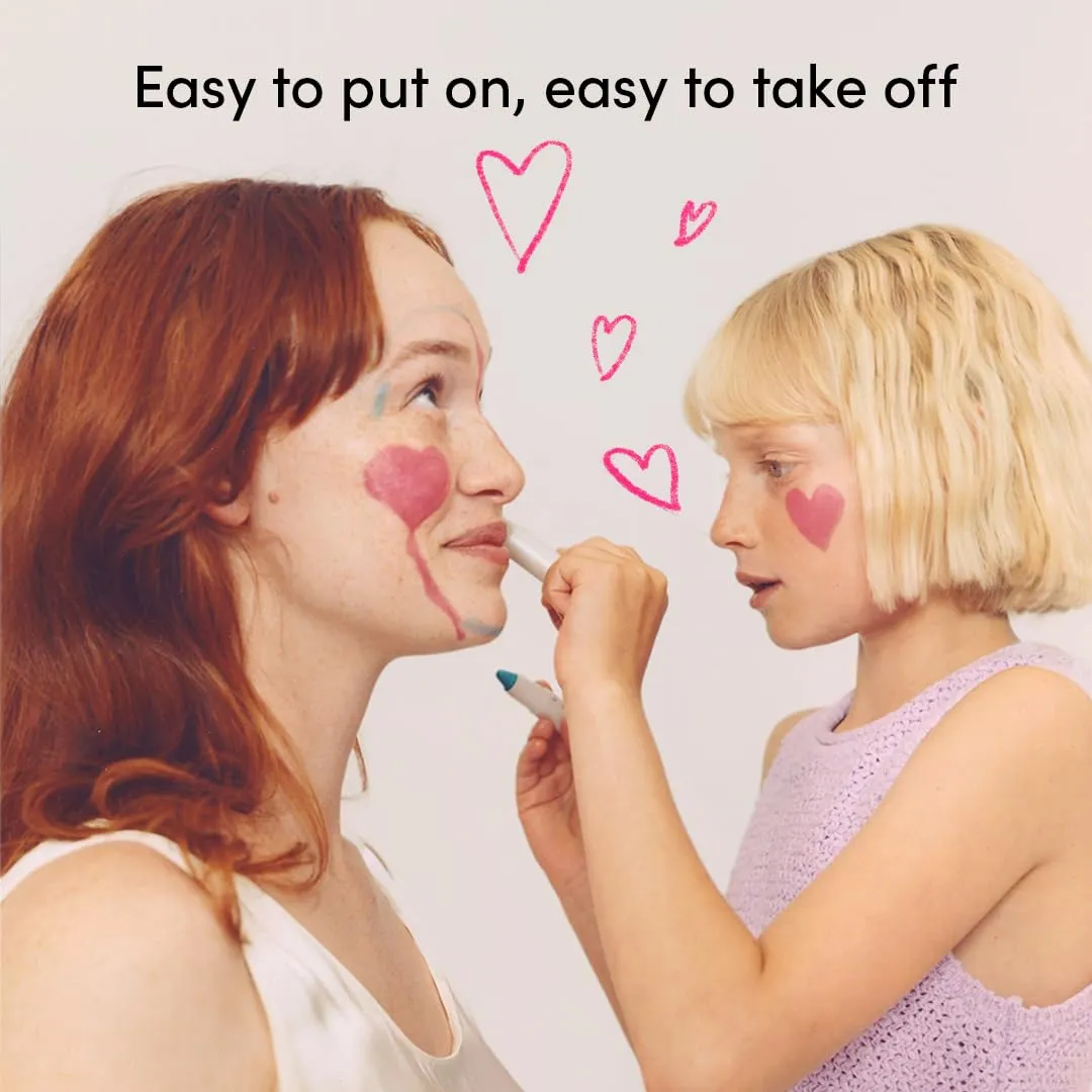 Evereden Kids Fantasy Face Crayon Trio: Non-Toxic Multi-Purpose Face, Eye, & Lip Crayon - Creamy Clean Makeup for Kids - Vegan & Safe for Sensitive Skin