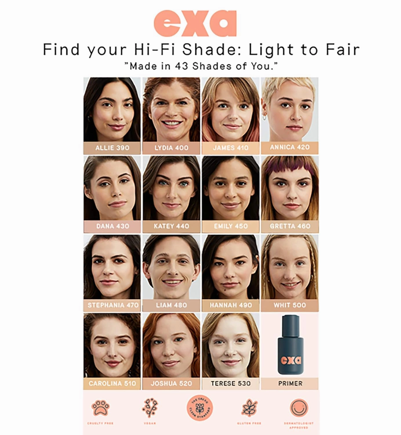 Exa Beauty - Natural High Fidelity Foundation | Clean, Vegan, Cruelty-Free Makeup (Rebecca 270)