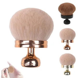Extra Large Body Makeup Brush, 74mm Self Tanner Back Applicator, Soft Wide-Headed Kabuki Brush, For Face, Legs, Blush Blending, Summer travel makeup for woman who love beauty (rose gold 1)