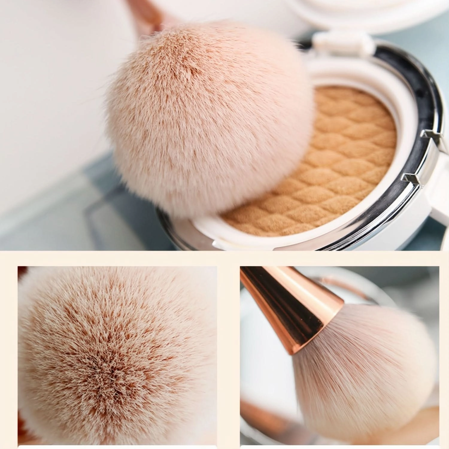 Extra Large Loose Powder Brush, Fluffy Blush & Highlighter Brush for Makeup