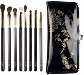 Eye Brush Set - Eyeshadow Eyeliner Blending Crease Kit - 8 Essential Makeup Brushes - Pencil, Shader, Tapered, Definer - Last Longer, Apply Better Makeup & Make You Look Flawless Ideal gift