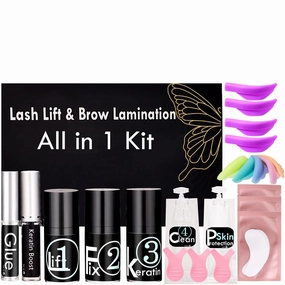 Eyebrow Lamination Kit,Eyebrow Lift Eyelash perm Kit Lasting 8 Weeks With Brush Set for Eyebrows Fuller Voluminous Professional & DIY Home Use (Brow & Lash lift kit)