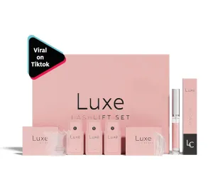 Eyelash Lift Kit by Luxe Cosmetics - Made in USA - Perfectly Curled Lashes for 8 Weeks- Faster Alternative to Lash Serums- 3 Full Applications - Complete Perm Kit to Curl Your Lashes at Home