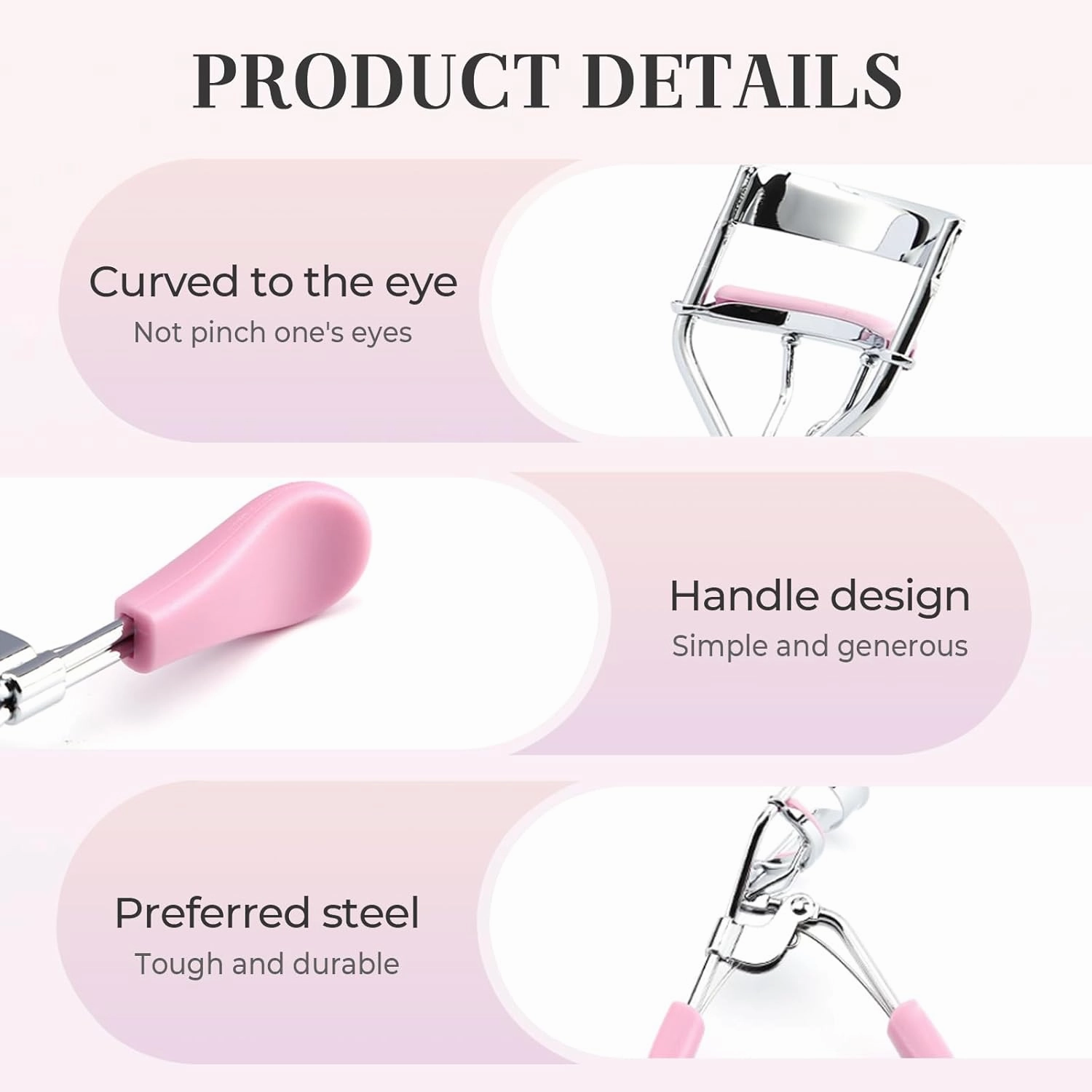 Eyelash Curler, Eye-Opening, Voluminous Lashes, Eye Lash Curler for Lush, Luxurious Lashe, Fits All Eye Shapes & Sizes (Purple)