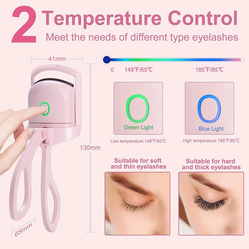 Eyelash Curler Portable Electric Heated Comb Eye Lash Long Lasting Eyelashes Curls Thermal Eyelash Curler Makeup Tools Heated Eyelash Curlers,Rechargeable Electric Eyelash Curler,Handheld Eyelash Heat