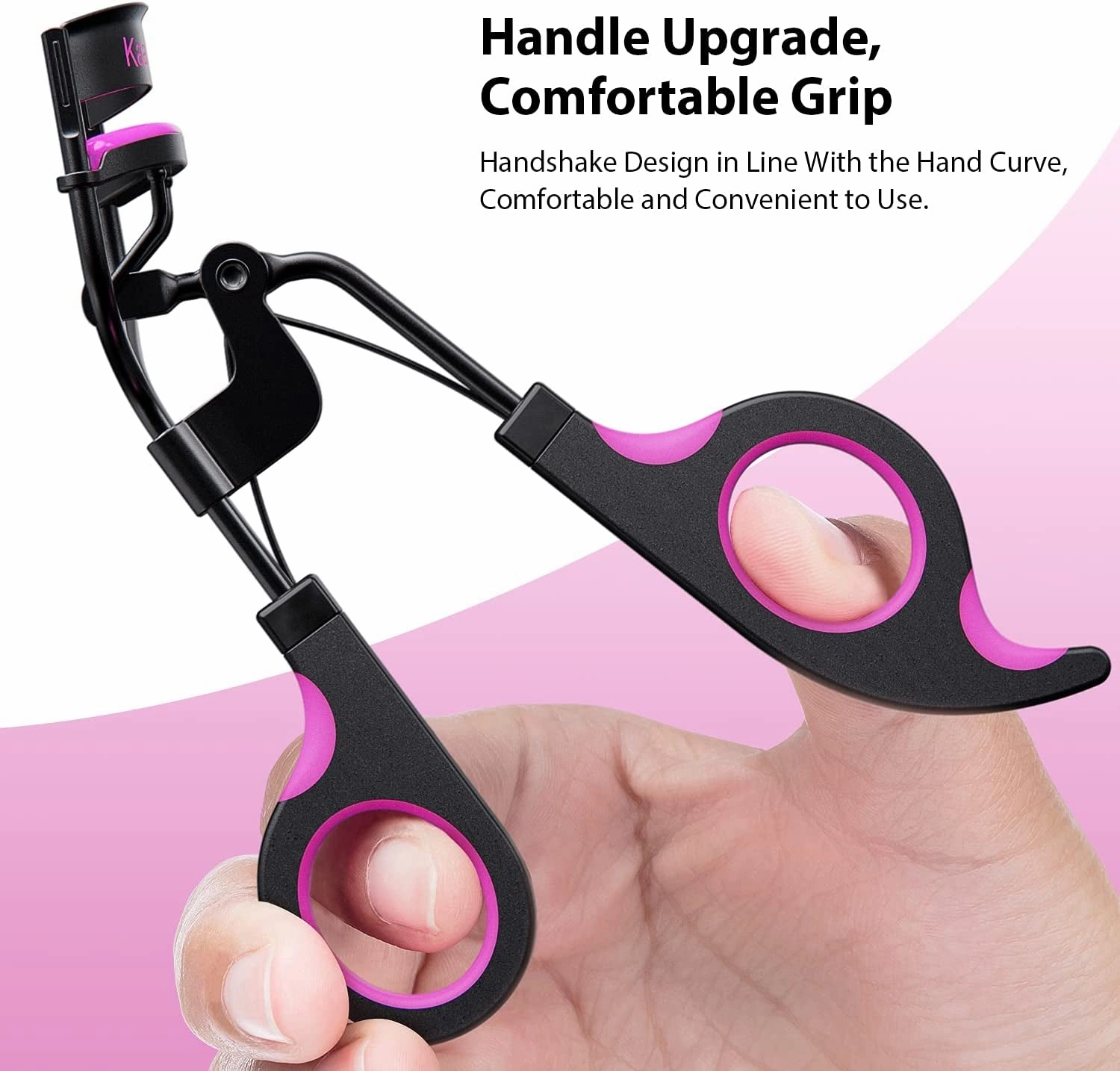 Eyelash Curler with Pads, Lash Curler with 5 Extra Silicone Replacement Pads, Achieve Perfect Curls in 5 Seconds
