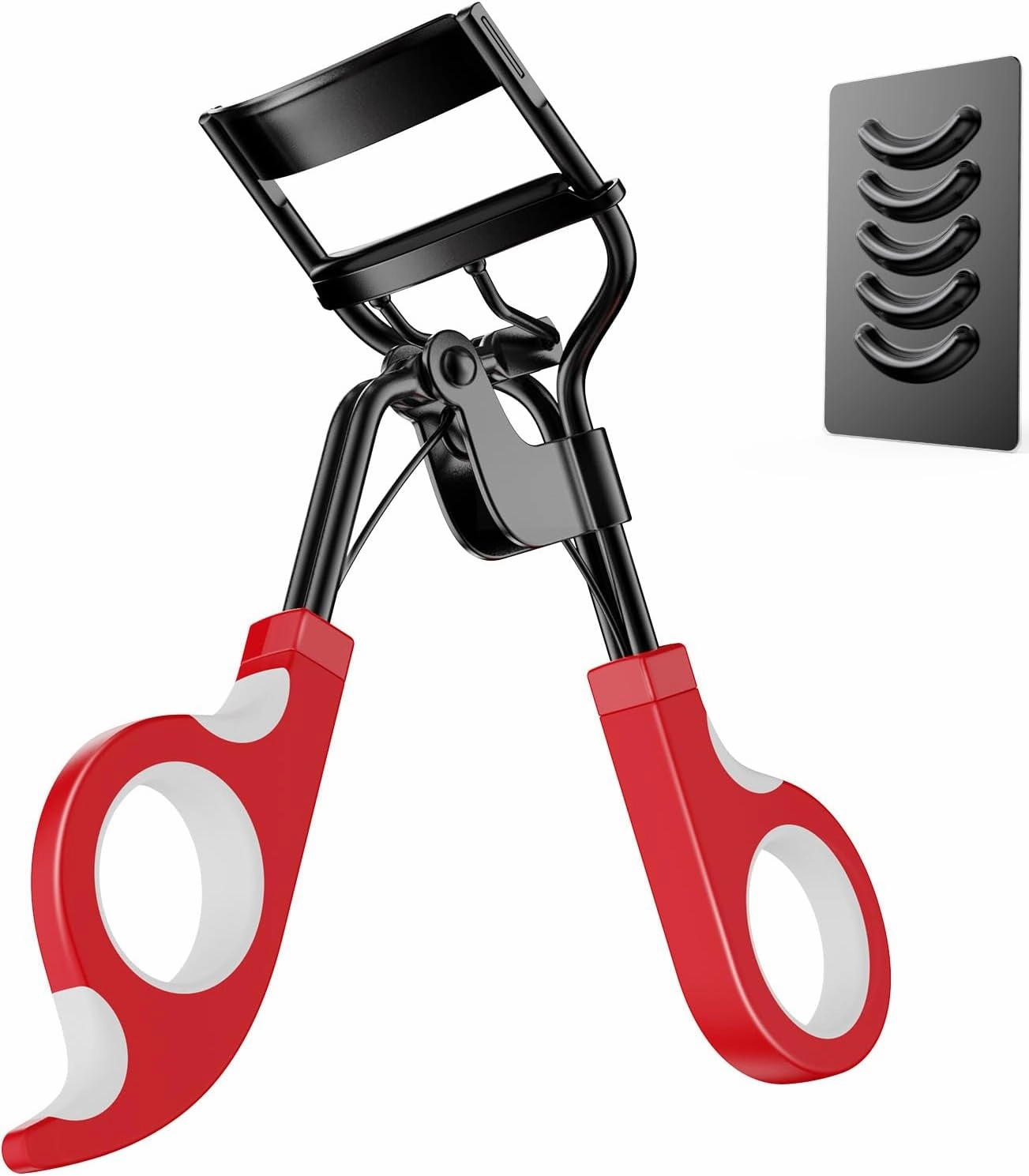 Eyelash Curler with Pads, Lash Curler with 5 Extra Silicone Replacement Pads, Achieve Perfect Curls in 5 Seconds