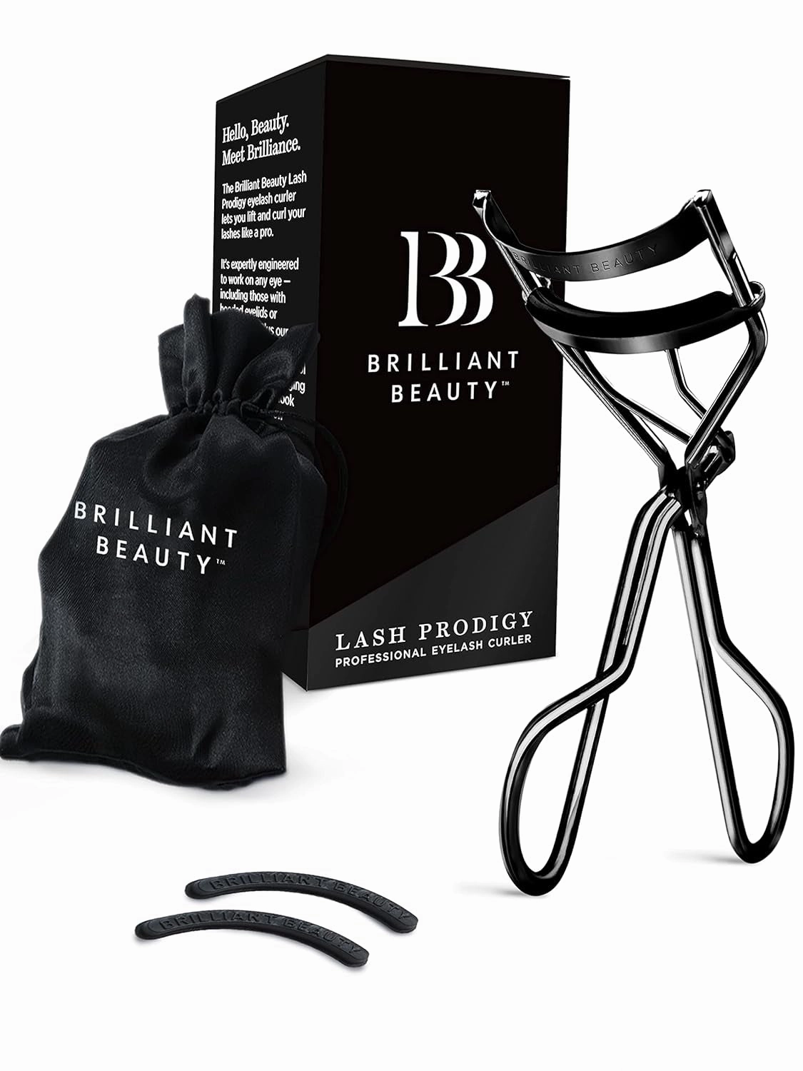 Eyelash Curler with Satin Bag & Refill Pads - Award Winning - No Pinching, Just Dramatically Curled Eyelashes for a Lash Lift in Seconds (Rose Gold)