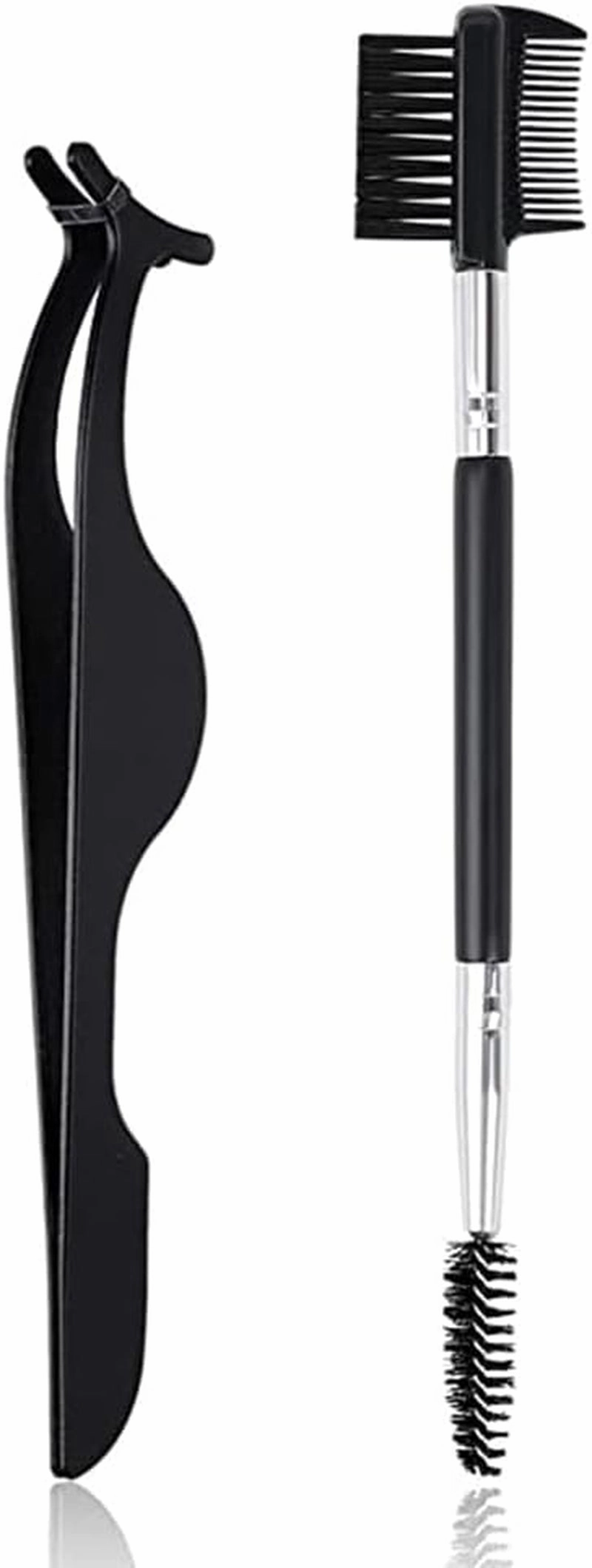 Eyelash Curlers Kit for Women W Lash Curler, Eyelash Comb Seperator, 3 In1 Mascara Brushes, Eyelash Extension Tweezers, Foldable Eyebrow Brush and Comb, 10 Silicone Refills Pads for Natural Eyelashes