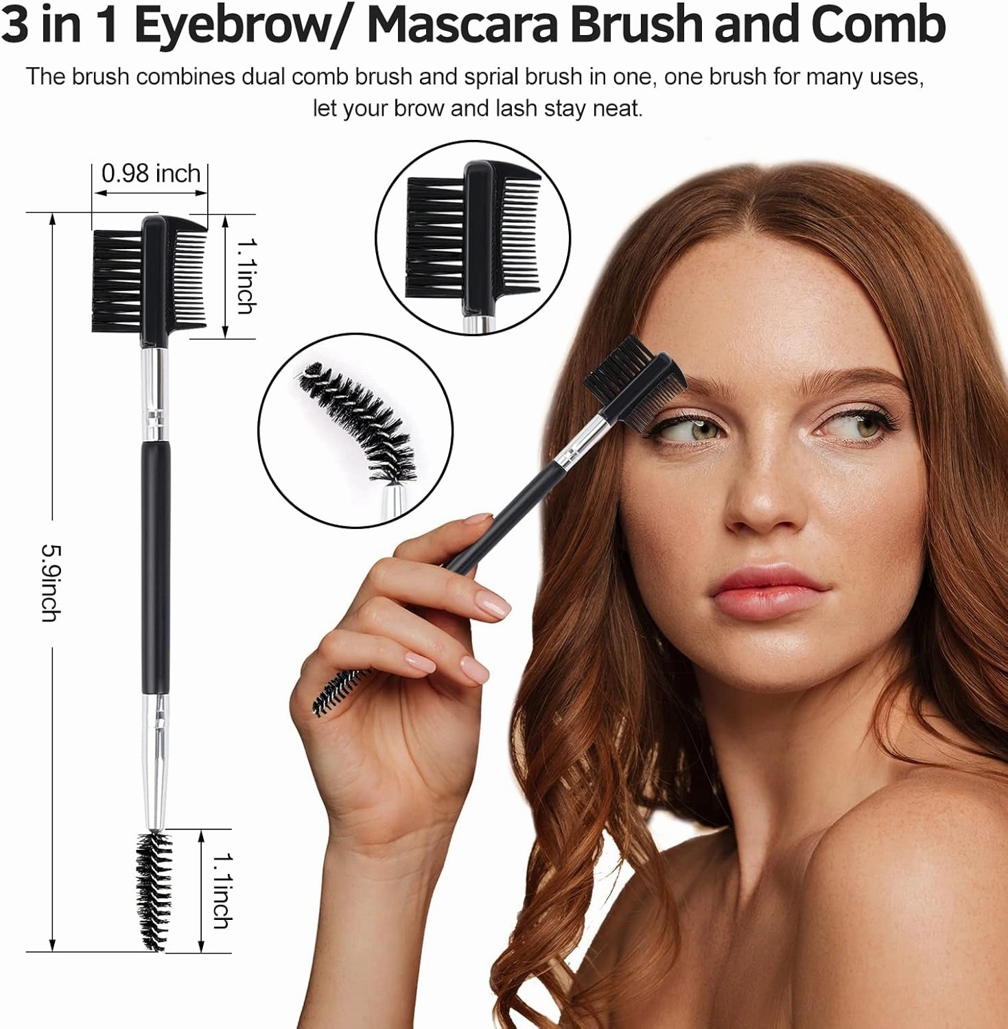 Eyelash Curlers Kit for Women W Lash Curler, Eyelash Comb Seperator, 3 In1 Mascara Brushes, Eyelash Extension Tweezers, Foldable Eyebrow Brush and Comb, 10 Silicone Refills Pads for Natural Eyelashes