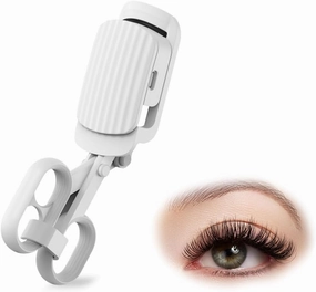 Eyelashcurler Electric Eyelash Curler, Fast Heat Up Within 3s, Type-C Rechargeable Heating Lash Curler, 24 Hours Long Lasting, Naturally Curled Eyelashes (White)