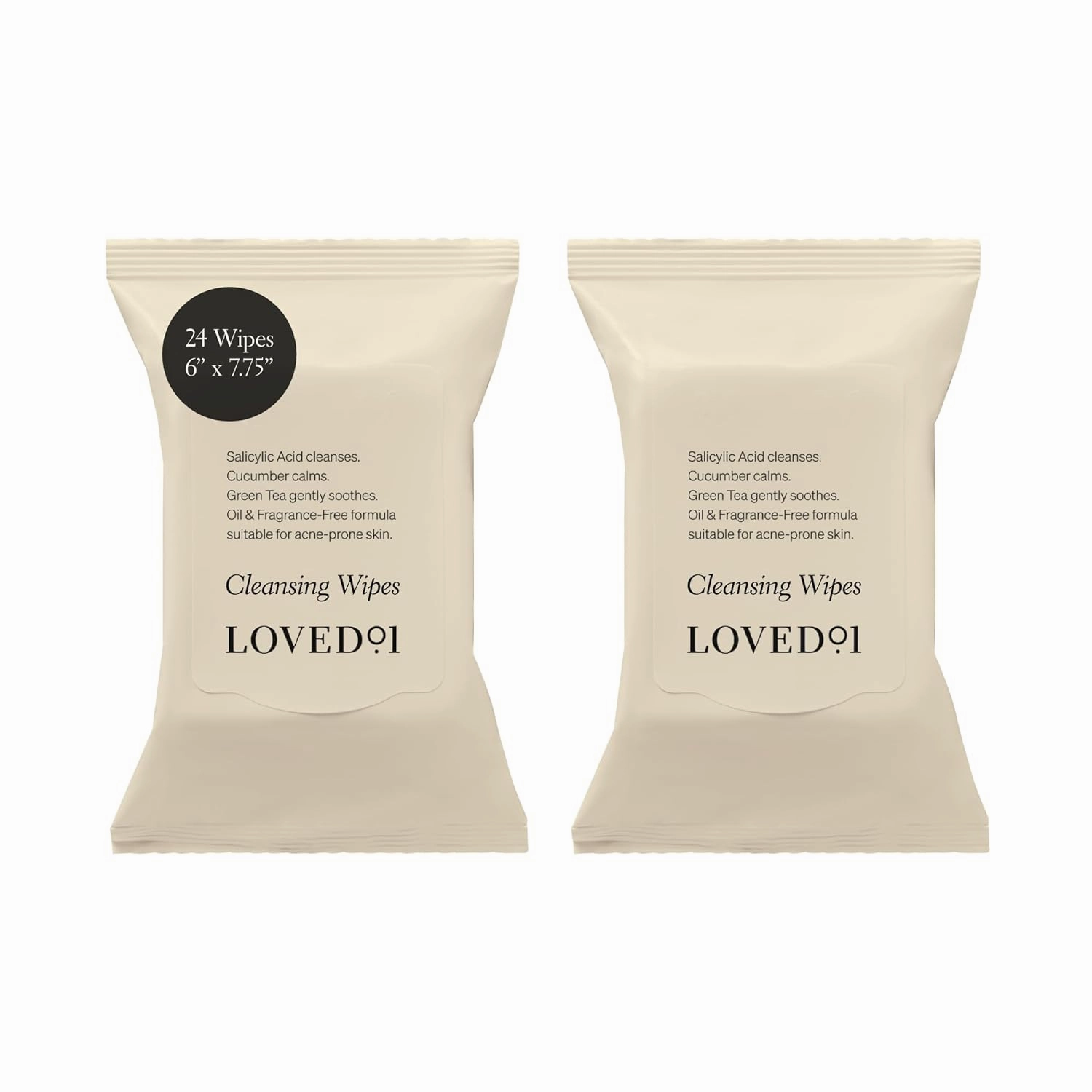 Face & Body Salicylic Acid Cleansing Wipes, John Legend Skincare, Oil & Fragrance-Free, No-Rinse, Suitable for Blemish-Prone Skin, 2-Pack (48 wipes)