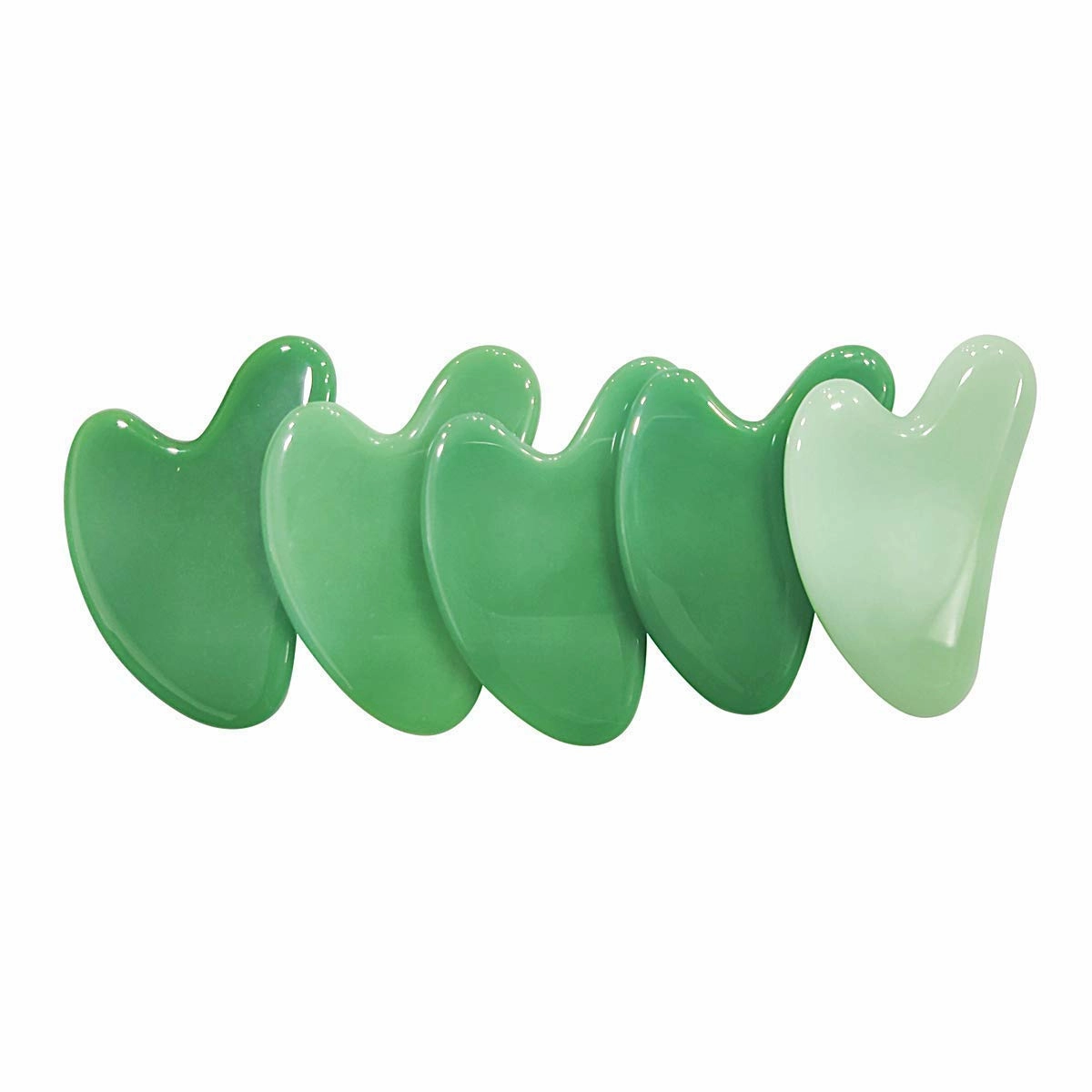 Face Roller and Massage Stone for Skin care Handmade-Crafted Facial Massager Skin Tool for Anti Aging Skincare 100 Percent Certified Stone (Gua Sha Green)