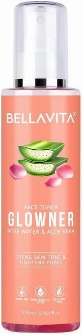 Face Toner, Alcohol Free, Rose Water 200ml Pore Minimizing Tightening Natural Toner Spray for Glowing Skin - All Skin Types